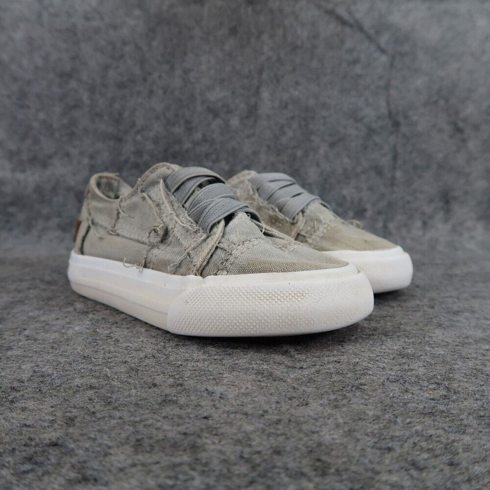 Blowfish Shoes Toddler 7 Sneakers Slip On Casual Canvas Distressed Gray Baby Kid